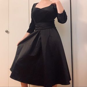 Velvet Vintage-Inspired Circle Dress